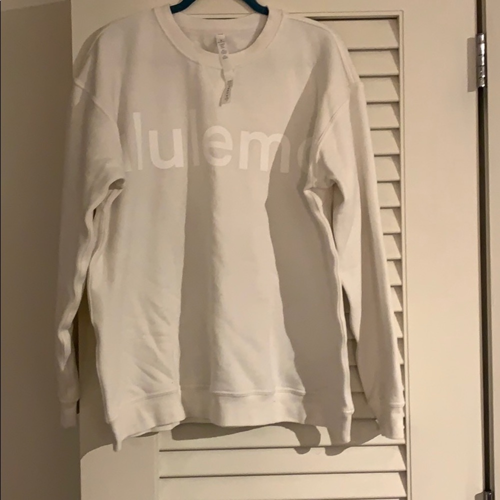 White Lulu Logo sweatshirt